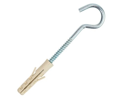 Шуруп-полукольцо SORMAT 5х60 с дюбелем NAT 8 (4 шт.) 9630290562 Шуруп-полукольцо SORMAT 5х60 с дюбелем NAT 8 (4 шт.) 9630290562