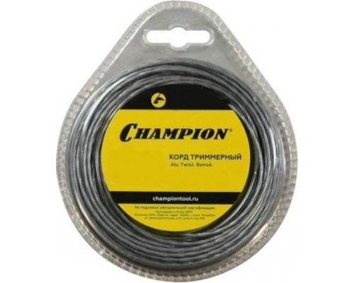 Леска триммерная CHAMPION C7061 alu twist 2.0мм*130м (витой)+нож