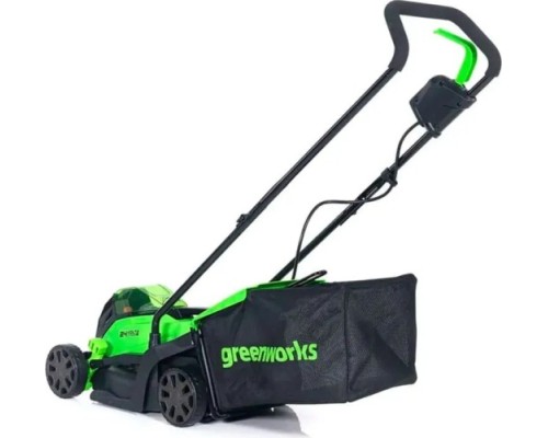 Газонокосилка аккумуляторная GREENWORKS GD24LM33K2, 24V 33 см, бесщеточная [2516107UA]
