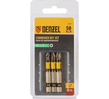 Набор бит Denzel pz1, pz2, pz3, 50 мм, комбиниров pz1, pz2, pz3, 50 мм, комбинированный 3 шт. 11677