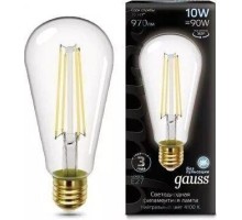 Лампа светодиодная GAUSS ST64 filament 10w 970lm 4100к е27 led [157802210]