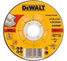 Отрезной круг по металлу DeWALT 115х3x22.2 мм A24RBF DT42210Z-QZ [DT42210Z-QZ]