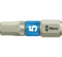 Бита для заворачивания, нержавеющая сталь WERA 3840/1 TS 5,0 мм, 25 мм WE-071075 [WE-071075]