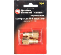 Переходник QUATTRO ELEMENTI UQ-3 соединение папа euro-мама резьба 1/4 