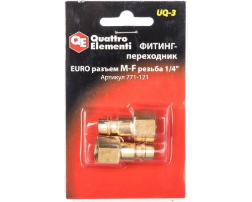 Переходник QUATTRO ELEMENTI UQ-3 соединение папа euro-мама резьба 1/4 Переходник QUATTRO ELEMENTI UQ-3 соединение папа euro-мама резьба 1/4