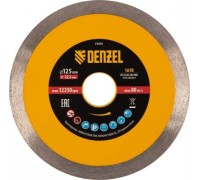 Алмазный диск для резки керамики Denzel 125х22,2 мм сплошной, супертонкий, мокрый рез 73045