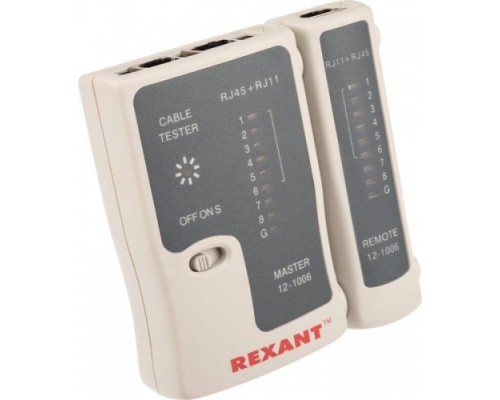 Тестер кабельный REXANT RX-468 rj-45+rj-11 [12-1006]