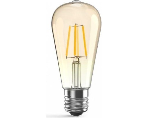 Лампа светодиодная GAUSS ST64 filament 6w 620lm 2400к е27 golden диммируемая led [102802006-D]