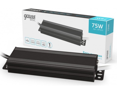 Блок питания GAUSS BT523 basic 12v 75w ip67