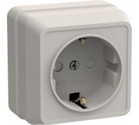 Розетка IEK Октава РСш20-3 1-м оп 16а ip20 с заземл. защ. шторки крем. ERO14-K33-16-DC