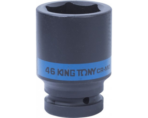 Ударная головка шестигранная глубокая 46 мм, 1", KING TONY 843546M