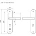 Ручка на планке НОРА-М 200-68 мм STD левая для китайских дверей 