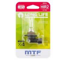 Лампа галогеновая MTF LIGHT HIR2 9012 12V 55W LONG LIFE x4 блистер HLL12H2b