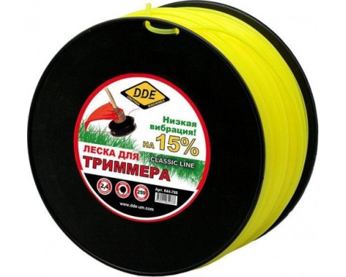 Леска триммерная DDE 2,4 мм/ 259 м, круг 644-788 [644-788]