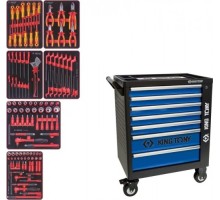 Тележка инструментальная KING TONY HIGH VOLTAGE 117 пр, черная 9G35-117MRVE