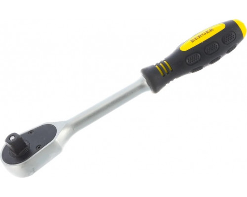 Набор головок 1/2" BERGER BG2035 SuperLock 6-гранных (8-22 мм) с трещоткой 1/2", 15 предметов