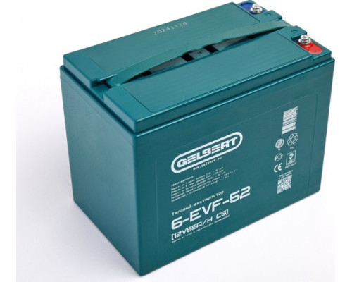 Аккумулятор GELBERT 6-EVF-52 тяговый 12V 55A/H C5
