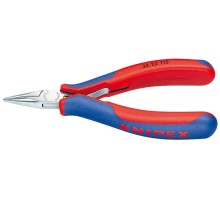 Плоскогубцы KNIPEX KN-3522115SB захватные для электроники, плоскокруглые губки, 11