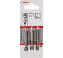 Набор бит BOSCH из 3 шт. PH 2х49 мм Extra Hard [2607001528]