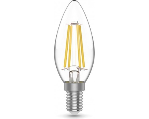 Лампа светодиодная GAUSS Basic Filament Свеча 5,5W 510lm 2700К Е14 LED (3 лампы в упаковке) [1031116T]