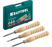 Набор резцов KRAFTOOL Precision-3 твердосплав, 3шт. 18369