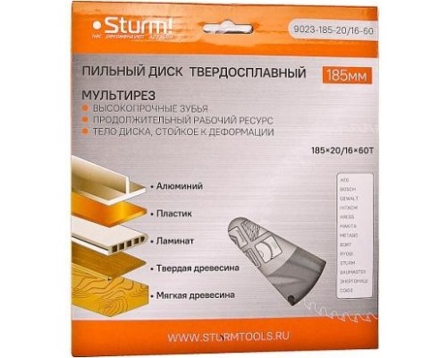 Пильный диск универсальный STURM 9023-185-20/16-60 зубьев