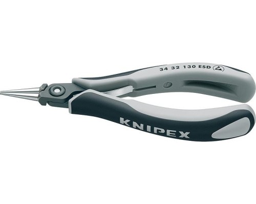 Круглогубцы прецизионные для захвата и монтажа KNIPEX 3432130ESD 130 мм [KN-3432130ESD]