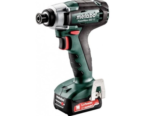 Гайковерт аккумуляторный METABO PowerMaxx SSD 12 2х2.0 Ач кейс [601114500]