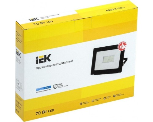 Прожектор IEK СДО 06-70 IP65 6500K черный [LPDO601-70-65-K02]