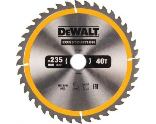 Пильный диск универсальный DeWALT 235х40тх30 мм Construction DT1955-QZ [DT1955-QZ]