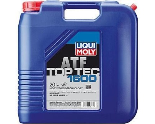 Масло трансмиссионное LIQUI-MOLY Top Tec ATF 1600 для АКПП 20 л 3694 [3694]