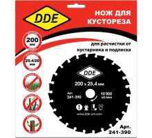 Диск кустореза DDE WOOD CUT (200x25,4/20 мм; 26 зубьев) 241-390