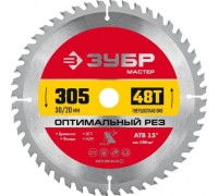 Пильный диск по дереву ЗУБР Оптимальный рез 305x30мм 48т 36912-305-30-48_z01