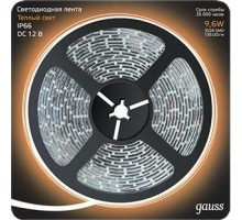 Лента светодиодная GAUSS LED 3528/120-smd 9.6w 12v dc теплый белый ip66 (блисте [EB311000110]