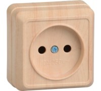 Розетка IEK Октава 10А 1-м оп ip20 без заземл. сосна ERO10-K03-10-DC