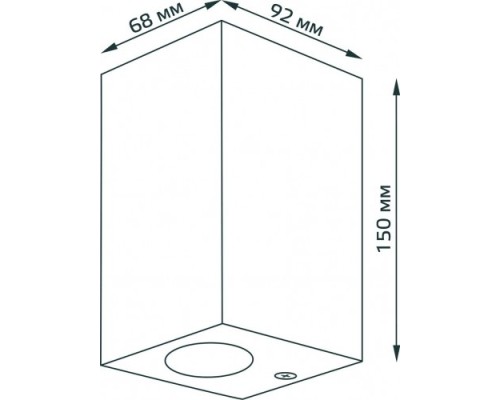 Светильник садово-парковый GAUSS Cube настенный архитектурный, 2xgu10, 67*92*150mm [GD159]