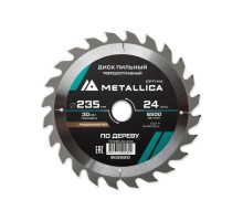 Пильный диск по дереву METALLICA Optima 235x30 мм 24 зуба, Т=2,6 мм продольный [902820]