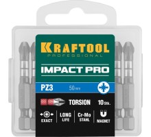 Бита для заворачивания KRAFTOOL IMPACT PRO PH 3, 50 мм, 10 шт, ударные  26191-3-50-S10