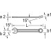 Ключ комбинированный NORGAU тип N7L удлиненный 15 мм [060227015]