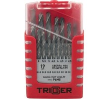 Набор сверл по металлу TRIGGER 74343 P6M5 1-10мм (19шт.) тов-155653