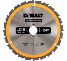 Пильный диск универсальный DeWALT 216х24тх30 мм Construction DT1952-QZ [DT1952-QZ]