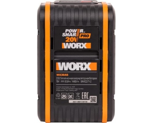 Аккумулятор Worx WA3648 20В 8 Ач