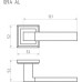 Ручка дверная НОРА-М 109 К Al комплект 