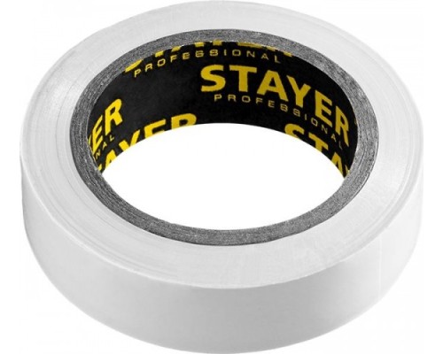 Изолента STAYER Protect-10 пвх, не поддерживает горение, 10м (0,13х15 мм), бе [12291-W]