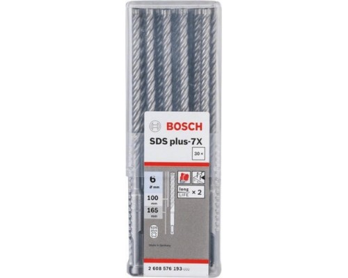 Бур SDS-plus 7-X BOSCH 6х 100/160 мм (уп.30шт.) [2608576193]