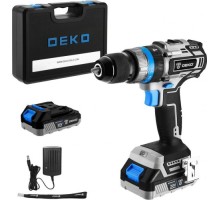 Дрель-шуруповерт аккумуляторная DEKO DKCID20 BMC 2*3,0Ah ударная 063-4421