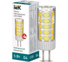 Лампа светодиодная IEK капсула 5Вт 12В 4000К  LLE-CORN-5-012-40-G4