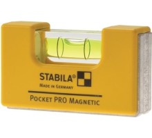 Уровень строительный STABILA тип Pocket Pro Magnetic с чехлом на пояс в блистере 17953 [17953]