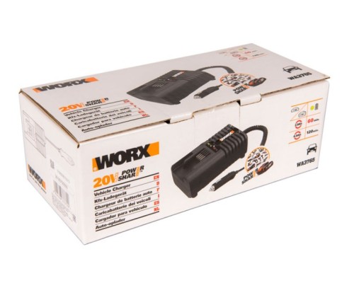 Зарядное устройство Worx WA3765 автомобильное 20В, 2А