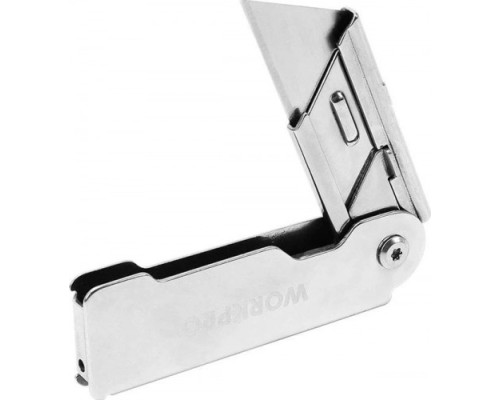 Нож складной WORKPRO WP211001 стальной со сменными лезвиями Нож складной WORKPRO WP211001 стальной со сменными лезвиями